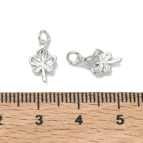 Vedhæng – Platinbelagt Messing (11,5x7,5x1,5mm) 4 stk. - Uniq Perler - 120544