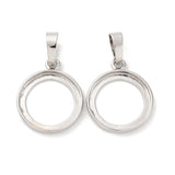 Vedhæng Til Cabochon – Langtidsholdbar Platin Farvet (18x21mm) - Uniq Perler - 115085