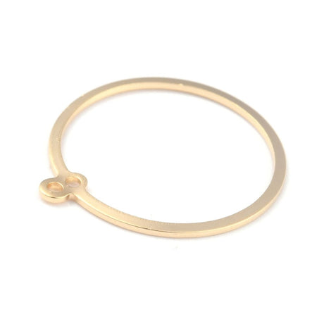 Vedhæng/Mellemled Med Dobbelt Øje, Forgyldt, (6 Stk) - Uniq Perler - 115679