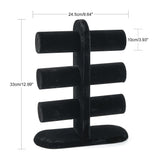 Velour Armbåndsdisplay – T - Bar Stativ (24,5x10x33cm) - Uniq Perler - 