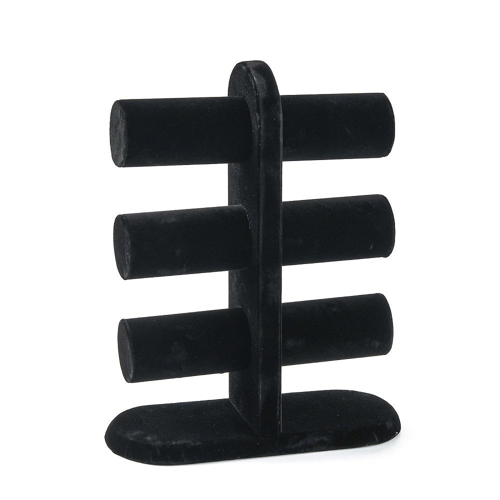 Velour Armbåndsdisplay – T - Bar Stativ (24,5x10x33cm) - Uniq Perler - 
