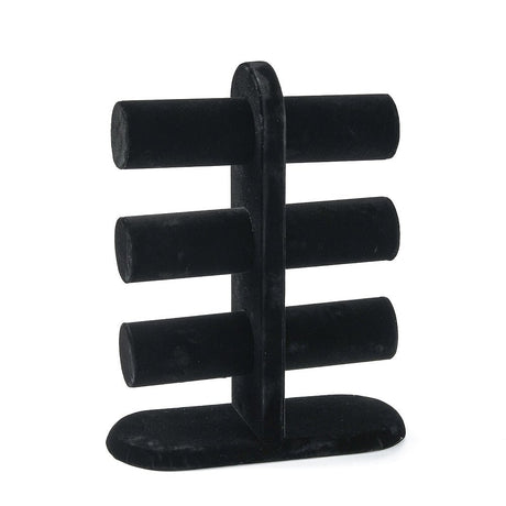 Velour Armbåndsdisplay – T - Bar Stativ (24,5x10x33cm) - Uniq Perler - 
