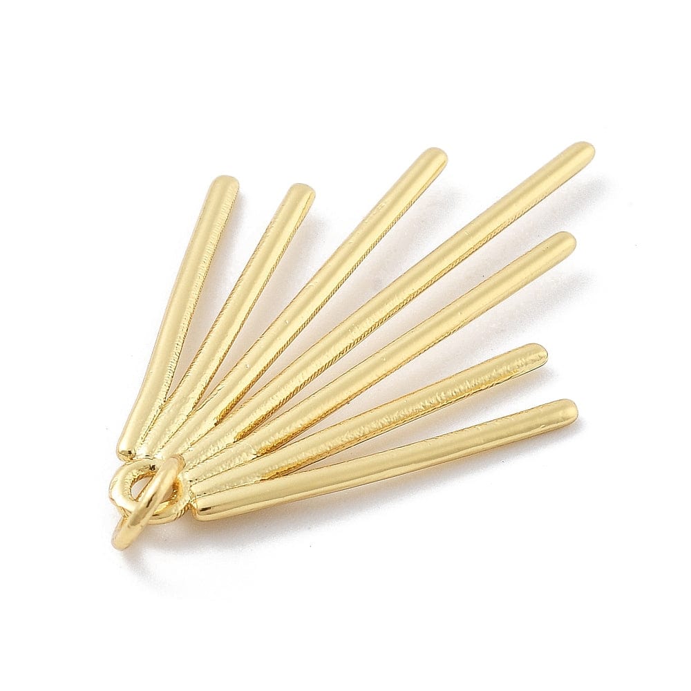 Vifte Vedhæng, 18K Langtidsholdbar Forgyldt, 32x22mm - Uniq Perler - 114818