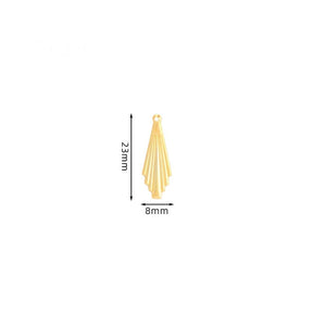 Lüfter Anhänger, Vergoldet, 23x8mm, 10 Stk - Uniq Perler - 1111489936