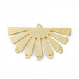 Vifte Vedhæng, Forgyldt Messing, med 5 øjne, 2 stk. - Uniq Perler - 112812, 845678