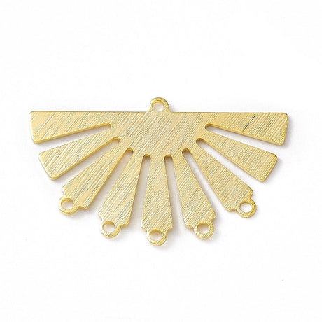 Vifte Vedhæng, Forgyldt Messing, med 5 øjne, 2 stk. - Uniq Perler - 112812, 845678