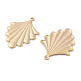 Vifte/Blad Vedhæng, 18K Forgyldt, (32x22mm) - Uniq Perler - 114495