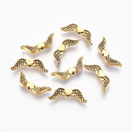 Vinger – Antik Forgyldt (20x7mm), 20 Stk. - Uniq Perler - 113722