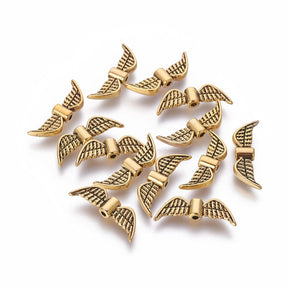 Flügel – Antik Vergoldet (21,5x7,5mm), 20 Stk. - Uniq Perler - 111377