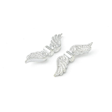 Vinger Mellemled – Forsølvet (23x7,5mm), 10 Stk - Uniq Perler - 1235897521