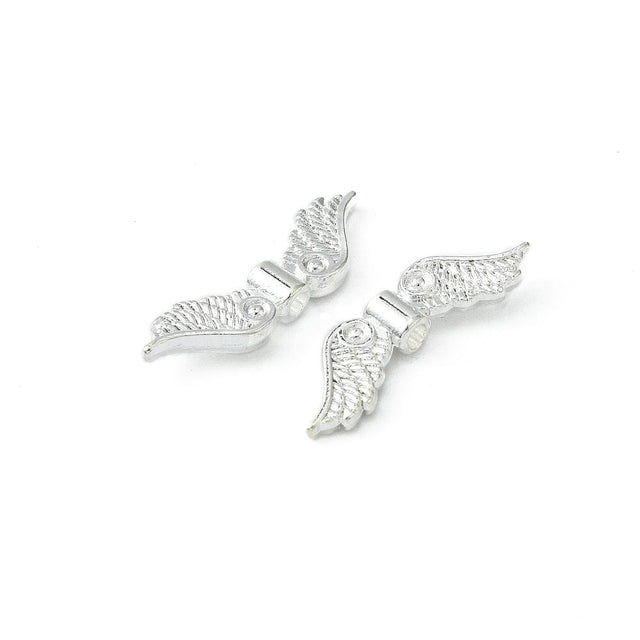 Vinger Mellemled – Forsølvet (23x7,5mm), 10 Stk - Uniq Perler - 1235897521