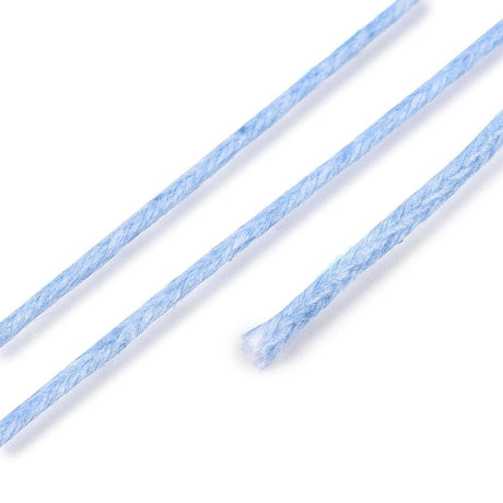 Vokset Bomuldssnor – Blå (1mm), 100m - Uniq Perler - 114853