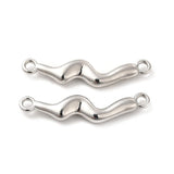 Wave Mellemled/Link, 6x27mm, (4 eller 10 stk) - Uniq Perler - 111516