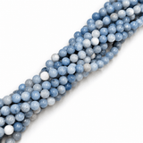 White Jade – Blå, Rund (8,5mm) - Uniq Perler - 115908