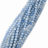 White Jade – Blå, Rund (8,5mm) - Uniq Perler - 115908