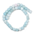 White Jade – Facetslebet Kube (8mm) - Uniq Perler - 120188