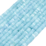 White Jade – Lys Blå, Rondel (6x2mm) - Uniq Perler - 115238