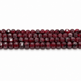 White Jade Perler – Bordeaux, Facetterede, Græskarform (9,5~10x7~8mm) - Uniq Perler - 125877