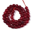 White Jade Perler – Facetteret, Rund, Rød (8mm) - Uniq Perler - 