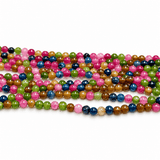 White Jade Perler – Farve Mix, Runde (4mm) - Uniq Perler - 125951