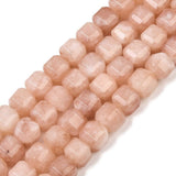 White Jade Perler – Fersken, Facetterede Kubeformede (7,5~8x8x8mm) - Uniq Perler - 125917