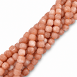 White Jade Perler – Fersken, Facetterede Kubeformede (7,5~8x8x8mm) - Uniq Perler - 125917