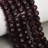 White Jade Perler – Kokosbrun, Facetterede, Græskarform (9,5~10x7~8mm) - Uniq Perler - 125877
