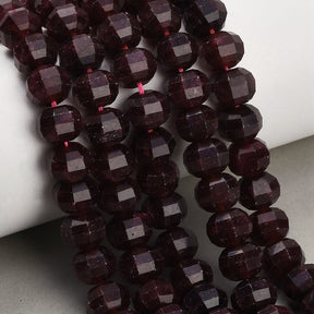 White Jade Perler – Kokosbrun, Facetterede, Græskarform (9,5~10x7~8mm) - Uniq Perler - 125877