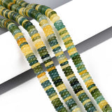 White Jade Perler – Mørk Olivengrøn, Rondel (6x2~3mm) - Uniq Perler - 122404