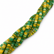 White Jade Perler – Mørk Olivengrøn, Rondel (6x2~3mm) - Uniq Perler - 122404