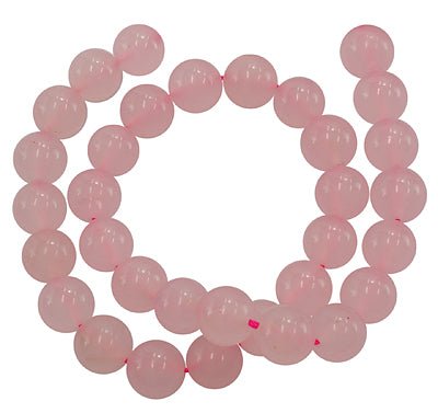 White Jade Perler – Rosa, Runde (8mm) - Uniq Perler - 126118