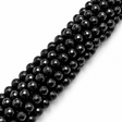 White Jade Perler – Sort, Facetterede Runde (10mm) - Uniq Perler - 124497