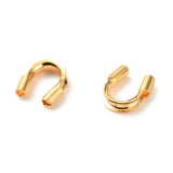 Wirebeskyttere - 18K Langtidsholdbar Forgyldt (4,5x4x1mm) 100 Stk - Uniq Perler - 116137