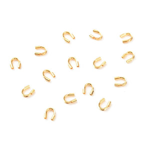 Trådskydd - 18K Långtidshållbar Förgylld (4,5x4x1mm) 100 St - Uniq Perler - 116137