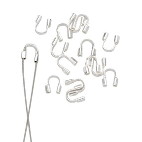 Wire protectors – Silver-plated (4x5mm), 20 pcs. - Uniq Perler - 112345