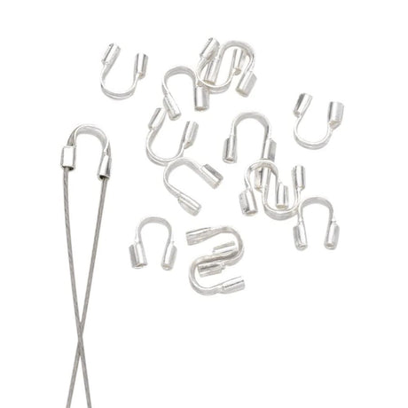 Wirebeskyttere – Forsølvet (4x5mm), 20 stk. - Uniq Perler - 112345