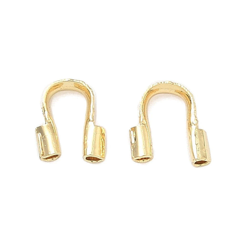 Wirebeskyttere – Langtidsholdbar 18K Forgyldt Messing (5x4x1,5mm) 10 stk. - Uniq Perler - 124216