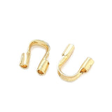 Wirebeskyttere – Langtidsholdbar 18K Forgyldt Messing (5x4x1,5mm) 10 stk. - Uniq Perler - 124216