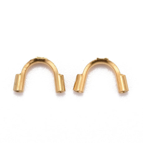 Wirebeskyttere – Langtidsholdbar Forgyldt Stål (4x7x1,5mm), 4 stk. - Uniq Perler - 782353