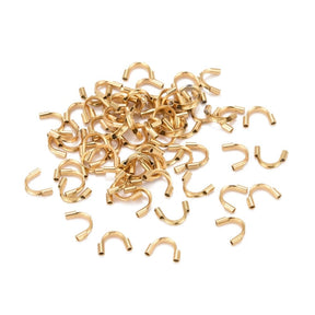 Wire protectors – Long-Lasting Gold Plated Steel (4x7x1.5mm), 4 pcs. - Uniq Perler - 782353