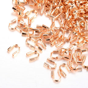 Wire protectors – Pink Gold-plated (4.5x4x1mm), 20 pcs. - Uniq Perler - 112813