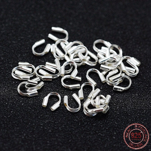 Wirebeskyttere – Sterling Sølv 925 (4,5x4x1mm), 10 stk. - Uniq Perler - 334270