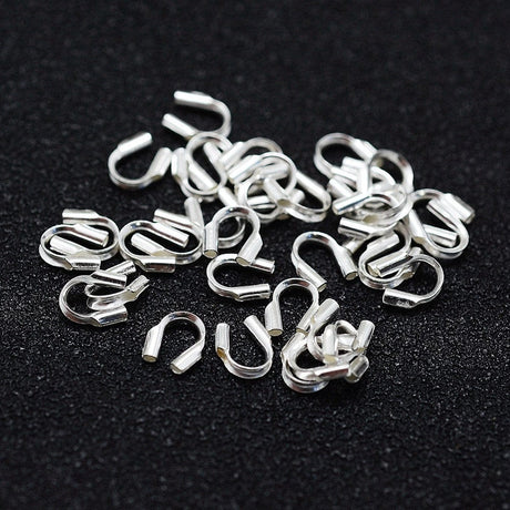 Wirebeskyttere – Sterling Sølv 925 (4,5x4x1mm), 10 stk. - Uniq Perler - 334270