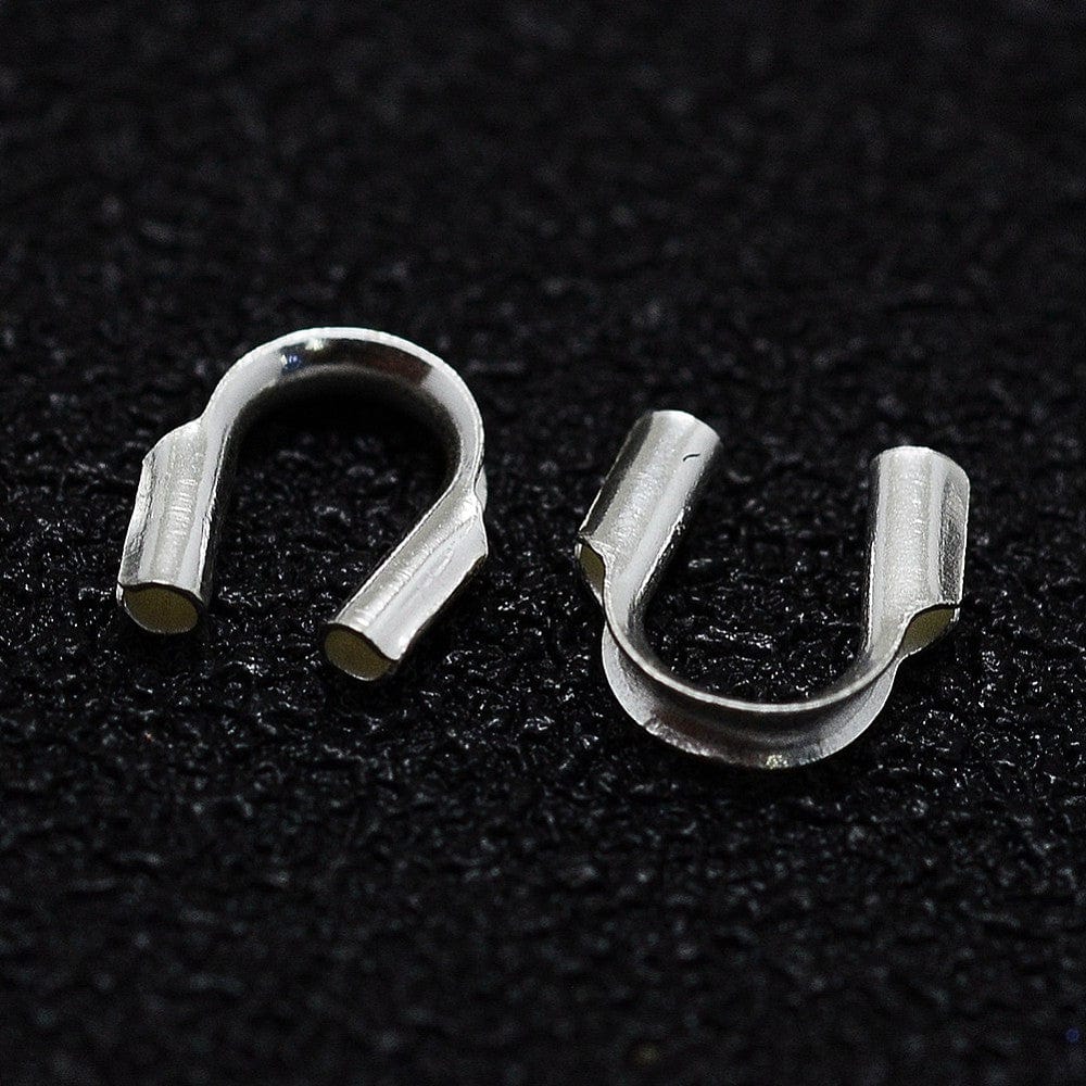 Wirebeskyttere – Sterling Sølv 925 (4,5x4x1mm), 10 stk. - Uniq Perler - 334270