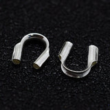 Wirebeskyttere – Sterling Sølv 925 (4,5x4x1mm), 10 stk. - Uniq Perler - 334270