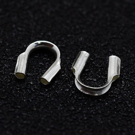 Wirebeskyttere – Sterling Sølv 925 (4,5x4x1mm), 10 stk. - Uniq Perler - 334270