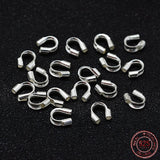 Wirebeskyttere – Sterling Sølv 925 (5x5x1.1mm), 6 stk - Uniq Perler - 