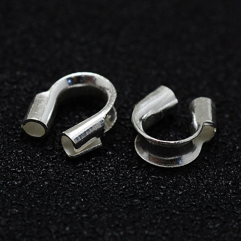 Wirebeskyttere – Sterling Sølv 925 (5x5x1.1mm), 6 stk - Uniq Perler - 