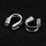 Wirebeskyttere – Sterling Sølv 925 (5x5x1.1mm), 6 stk - Uniq Perler - 