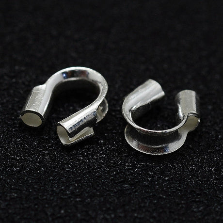 Wirebeskyttere – Sterling Sølv 925 (5x5x1.1mm), 6 stk - Uniq Perler - 